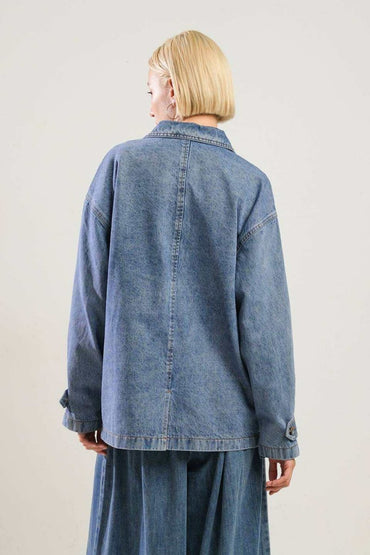 BREATHTAKING CHARM DENIM MIDI JACKET - Love Salve