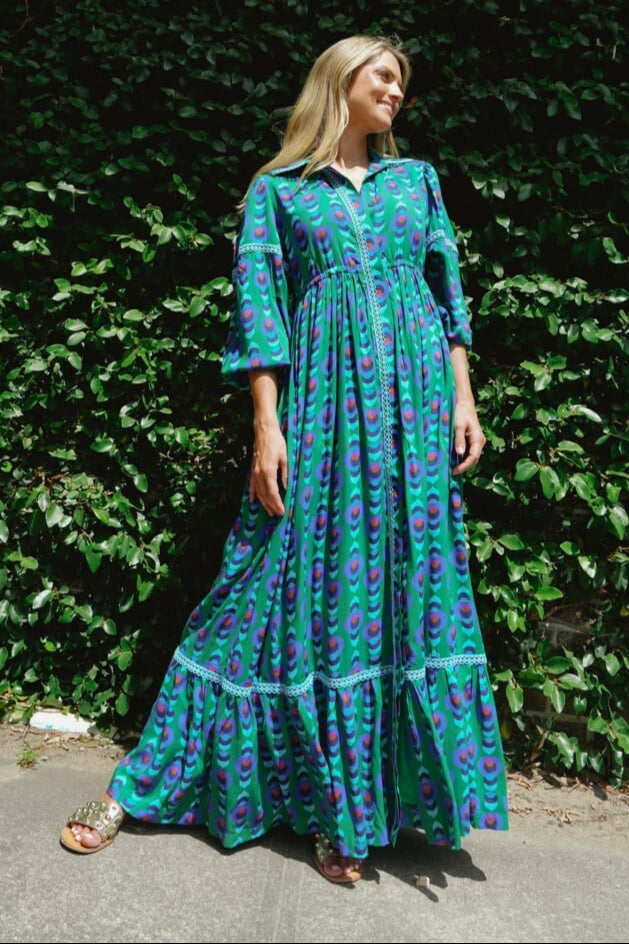 Alexi Maxi Dress- Winter Cobalt Green - Main product image Dresses by Briton Court