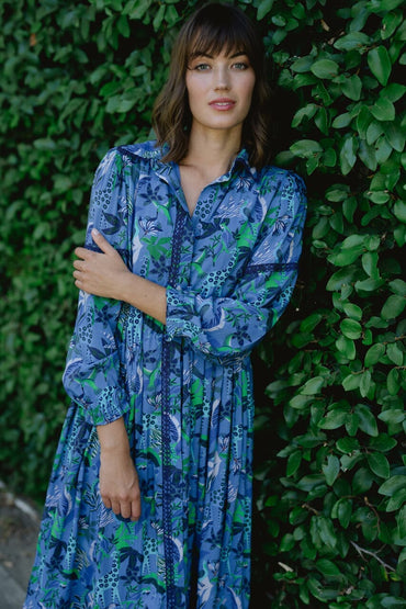 Alexi Maxi Dress- Blue Turq - Product detail view Dresses by Briton Court