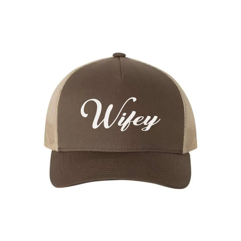 Embroidered Wifey Trucker Hat – Classic Mesh Cap for Wedding or Anniversary Adorb.co