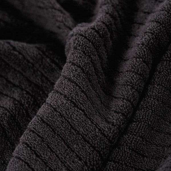 Del Mar Gray Terry Turkish Towel Set 100 Percent Long Staple Premium Cotton - Love Salve 