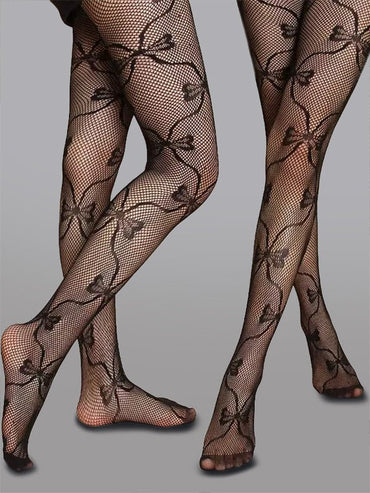 Butterfly Lace Thigh High Fishnet Stockings - Love Salve