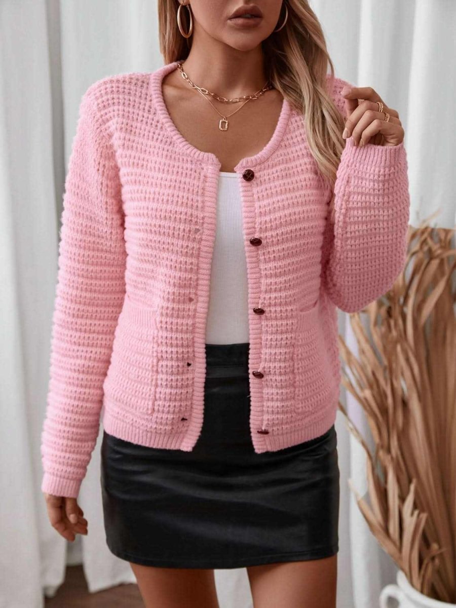 BUtton Up Long Sleeve Cardigan - Love Salve 