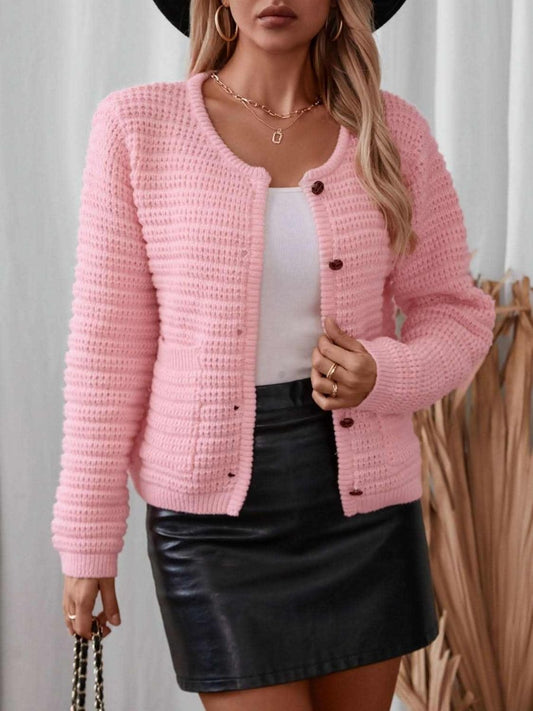 BUtton Up Long Sleeve Cardigan - Love Salve 
