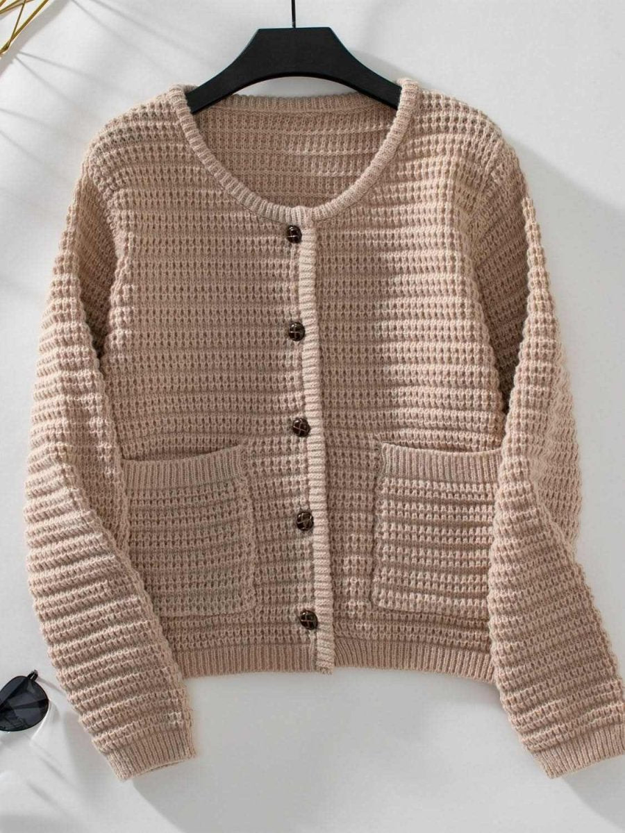 BUtton Up Long Sleeve Cardigan - Love Salve 