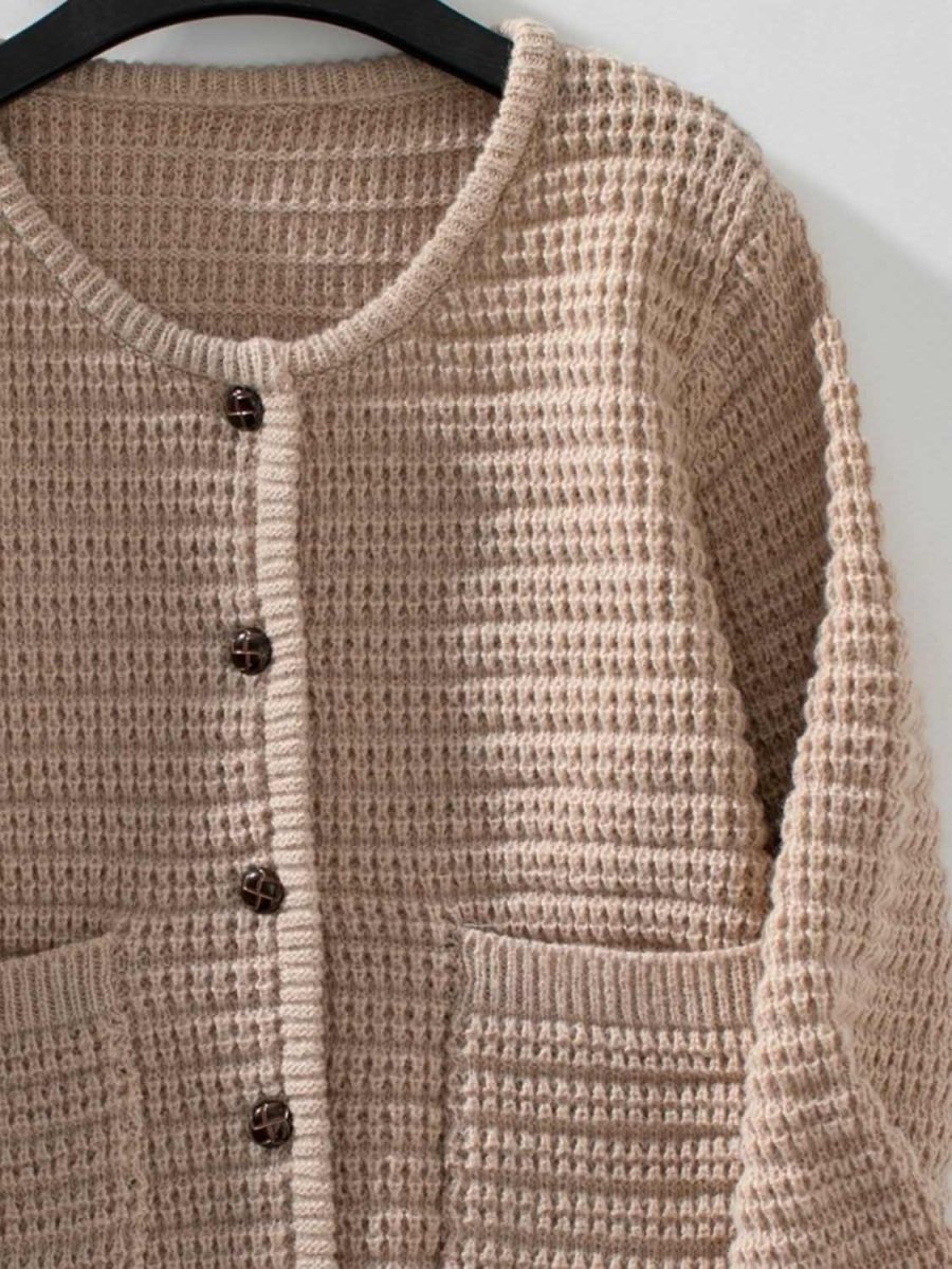 BUtton Up Long Sleeve Cardigan - Love Salve 