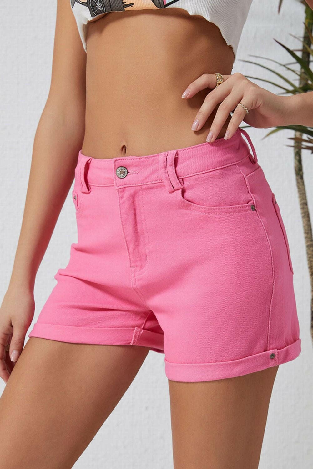 Buttoned Shorts with Pockets - Love Salve