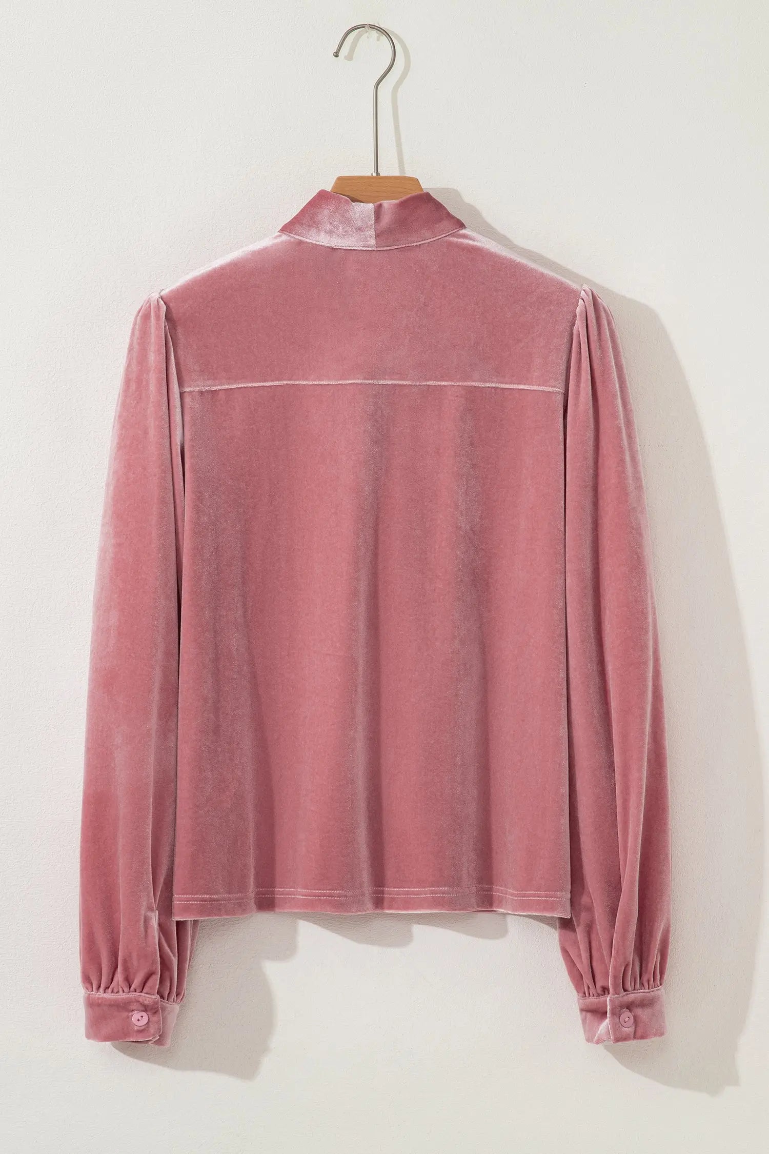 Dear-Lover Velvet Blouse Women's Office Elegant Solid Top w/ Ribbon Bow Detail Dear-Lover Dropshipping