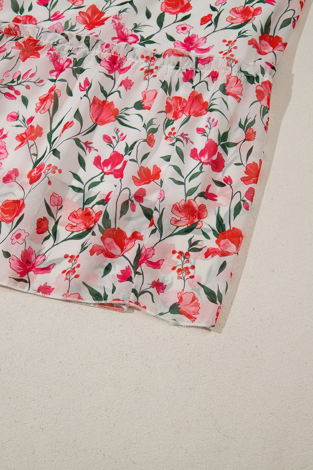 Pink Plus Size Floral Square Neck Puff Sleeve Maxi Dress With Ruffles Dear-Lover Dropshipping