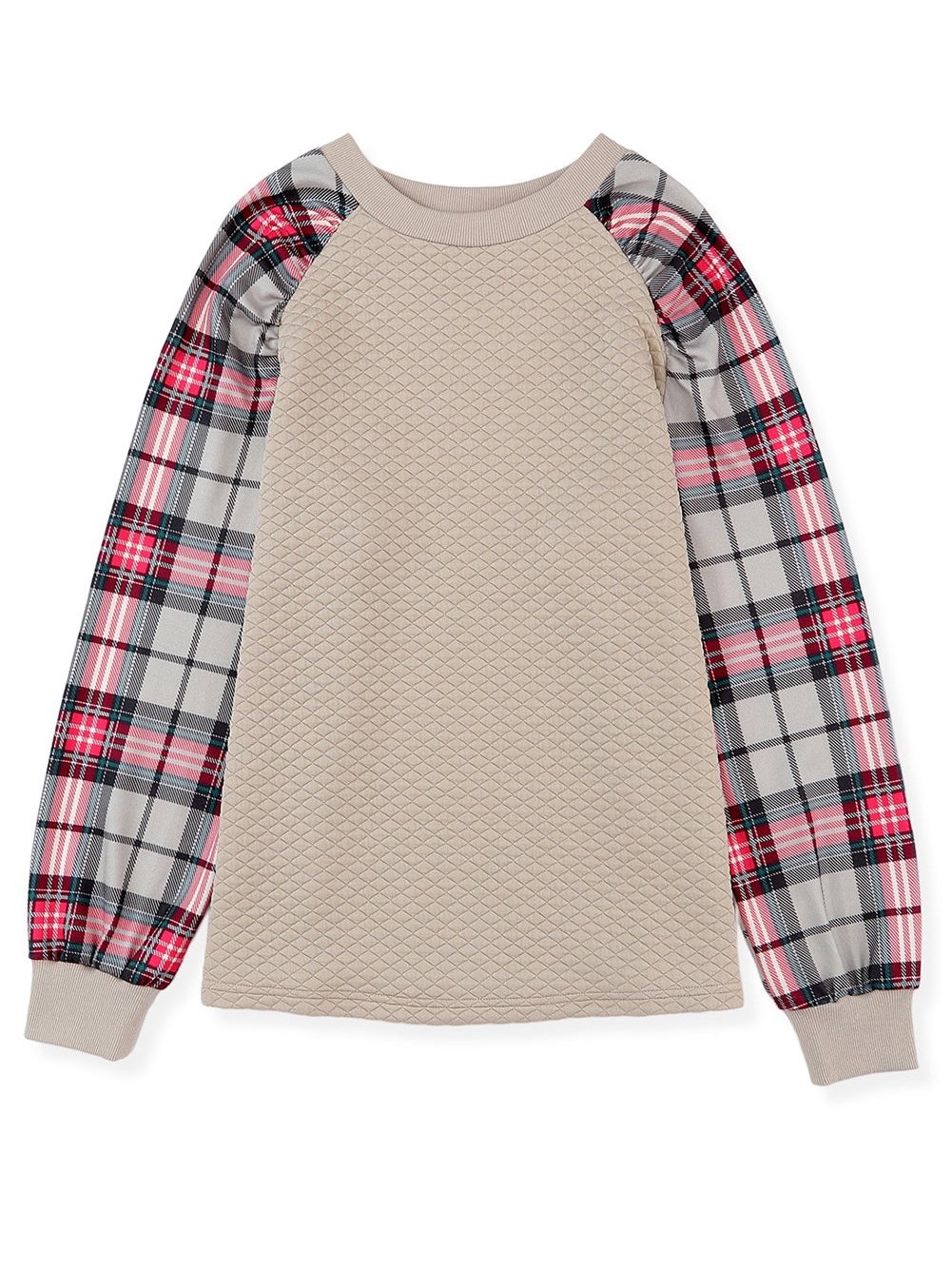 Everyday Plaid and Knit Hoodie