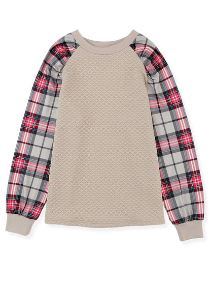 Everyday Plaid and Knit Hoodie