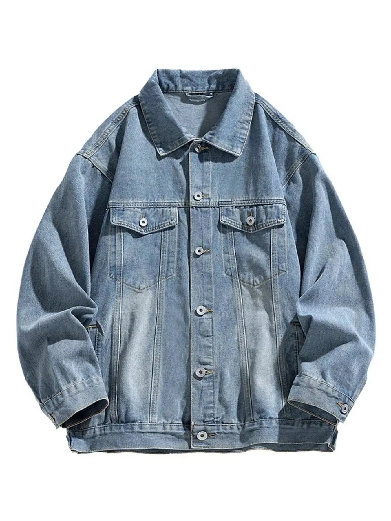 Men's Button Up Long Sleeve Denim Jacket Simply Love