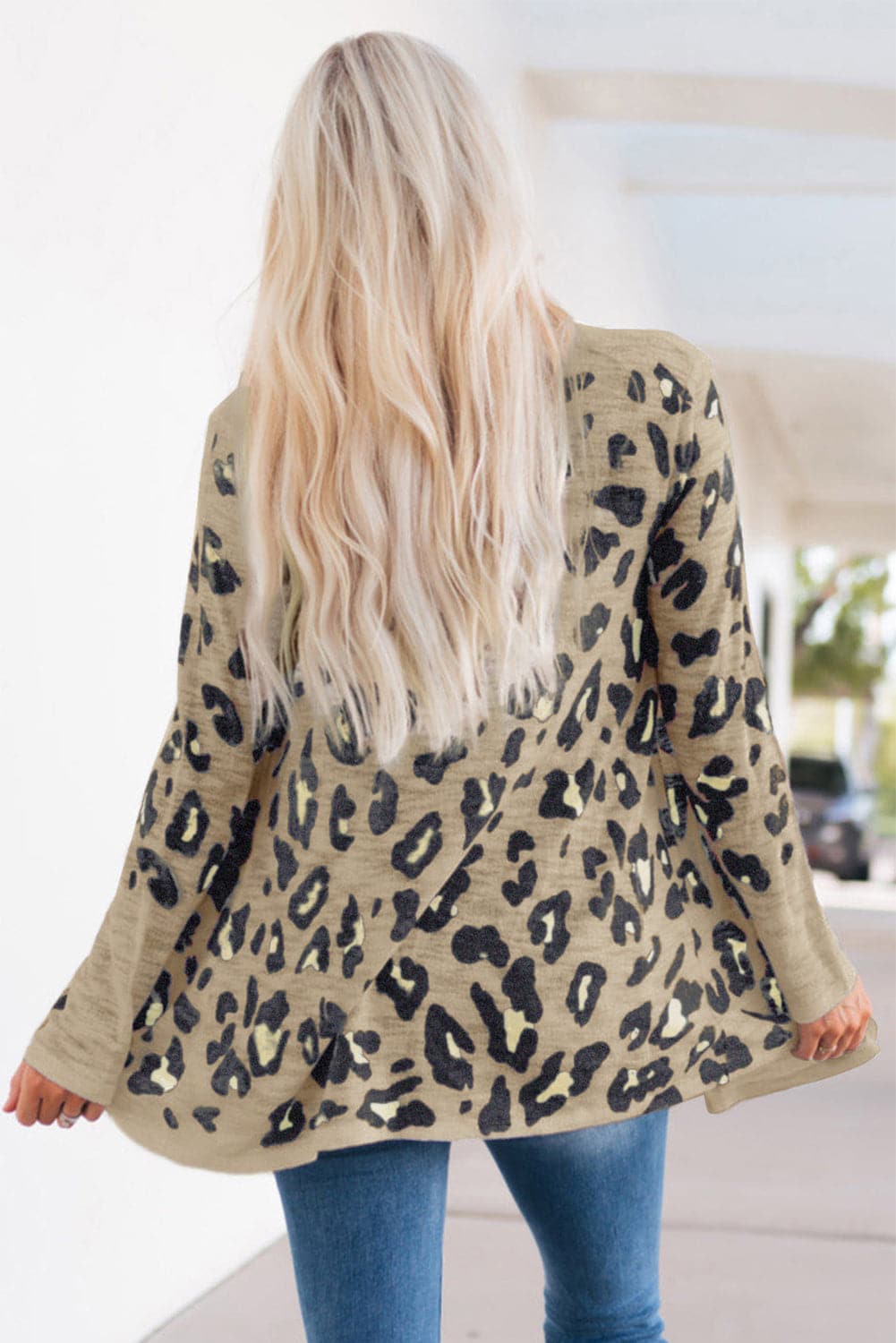 Printed Long Sleeve Cardigan.