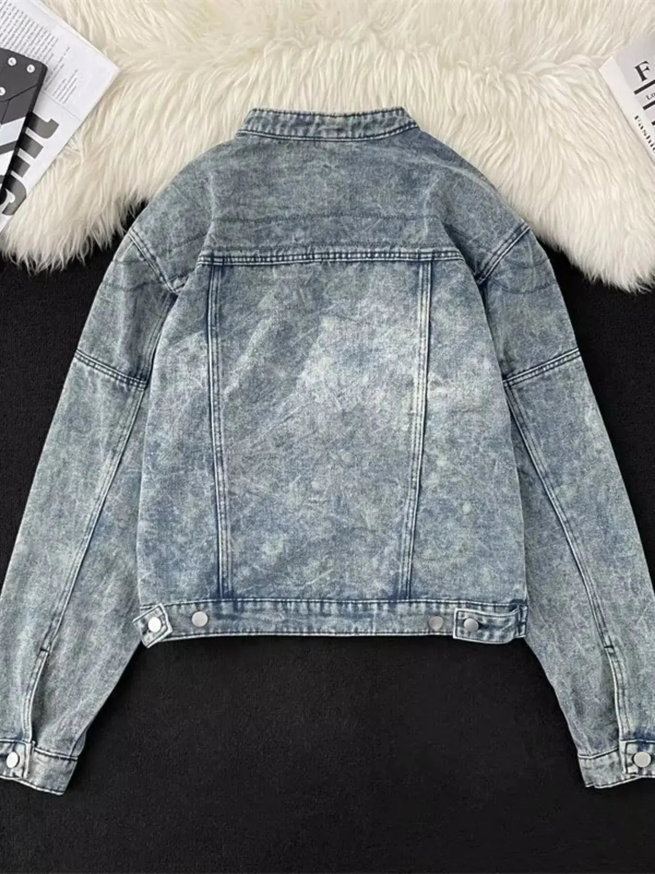 Men's Zip Up Denim Jacket Simply Love