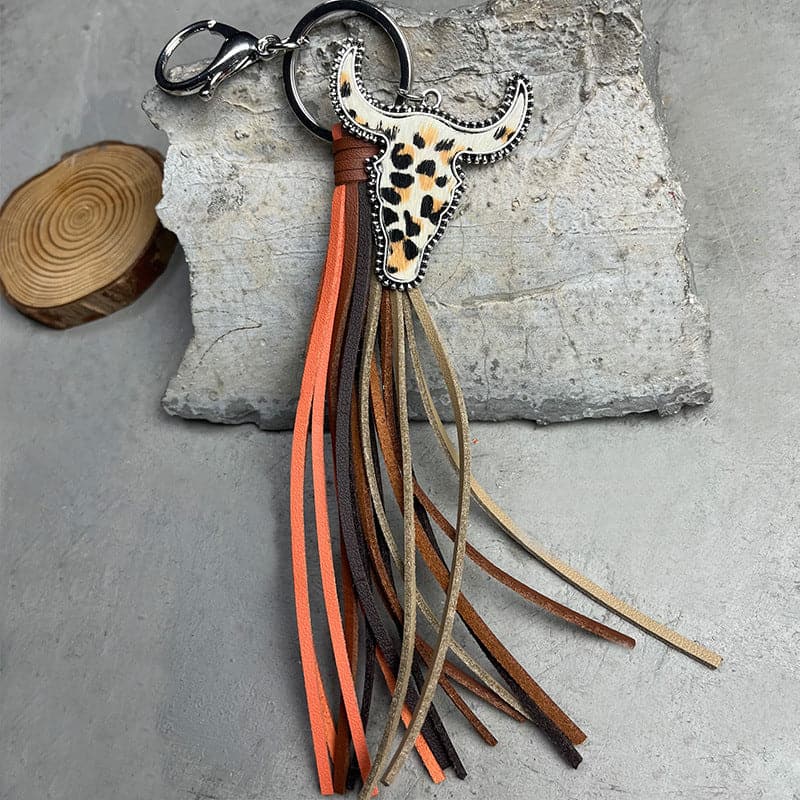 Bull Shape Fringe Key Chain.