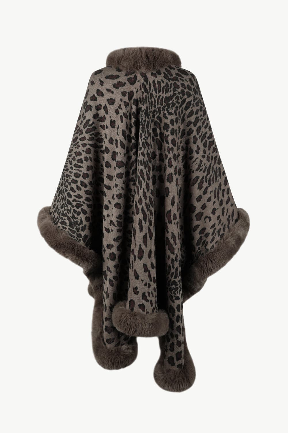 Leopard Open Front Poncho.