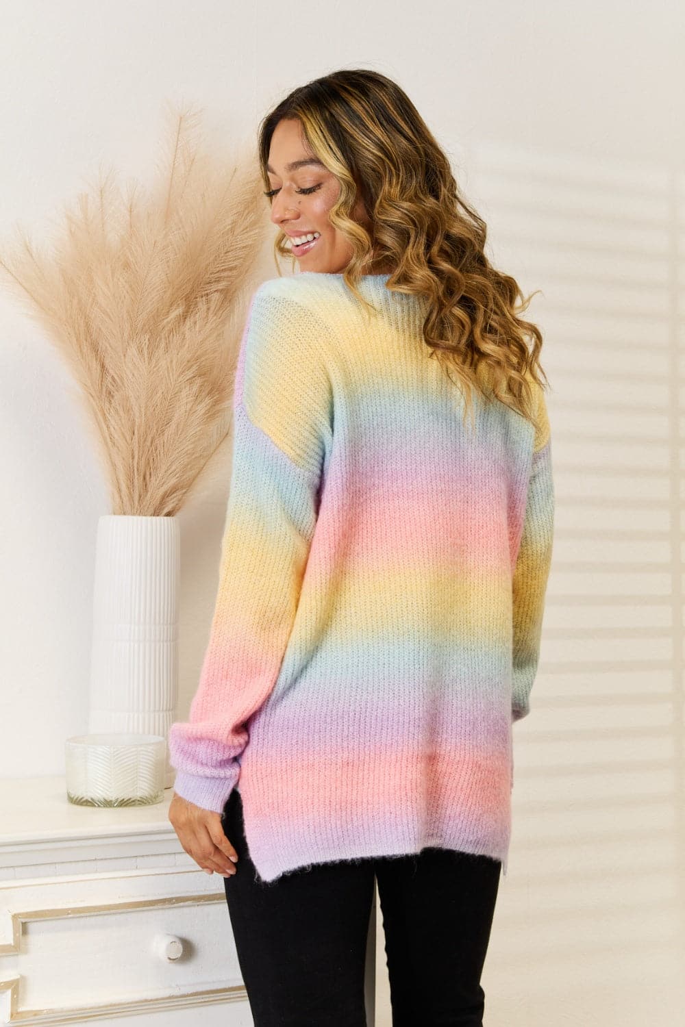 Gradient V-Neck Sweater.