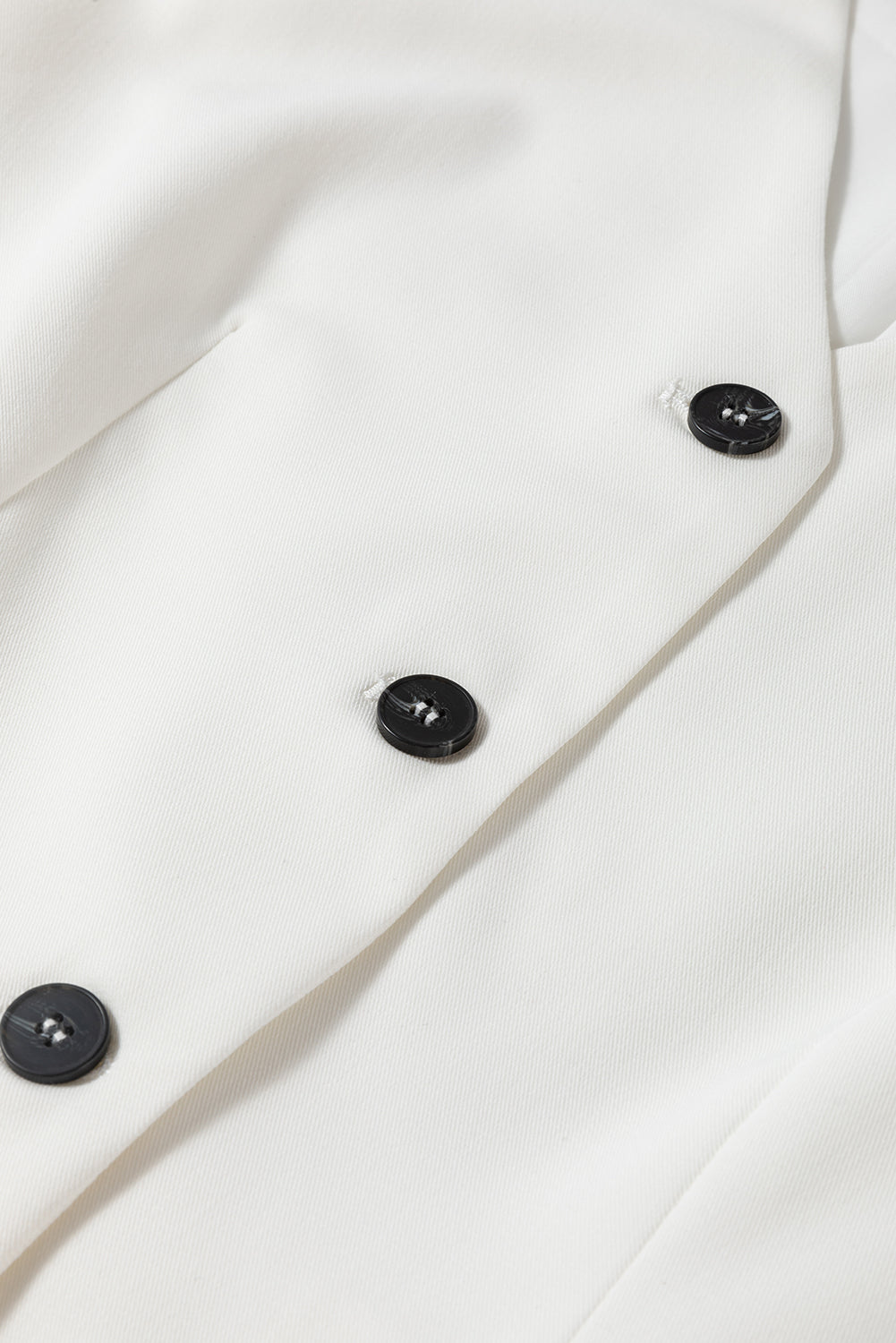 Elegant white V-neck button-up vest for a polished look