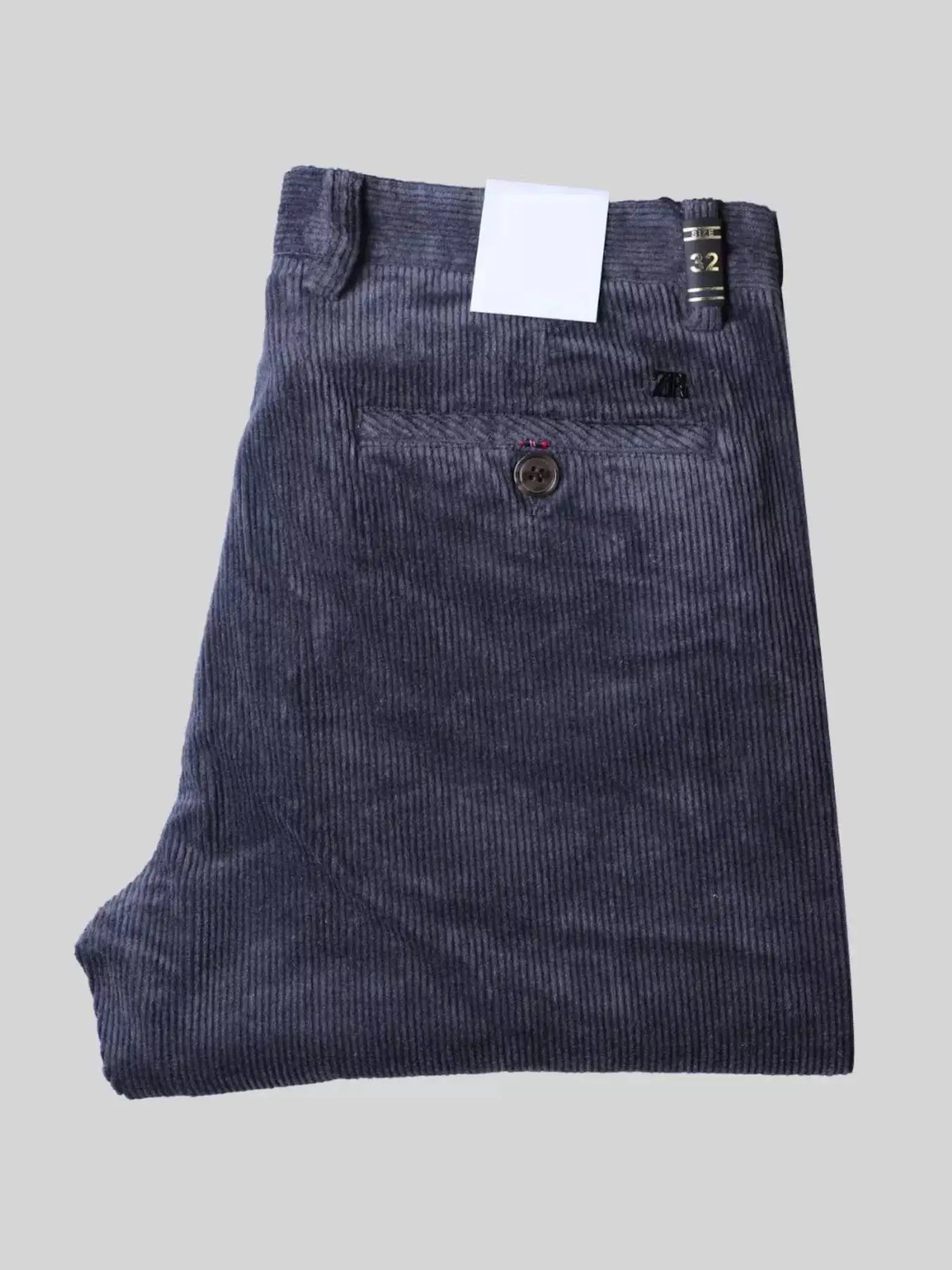 Men's Burgundy Corduroy Slim Fit Pocketed Pants For Everyday Wear Simply Love