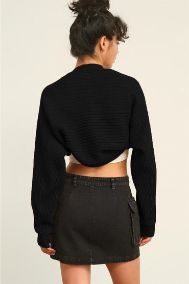 HYFVE Ribbed Knit Bolero Cardigan.