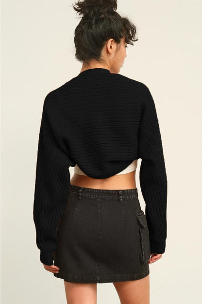 HYFVE Ribbed Knit Bolero Cardigan.