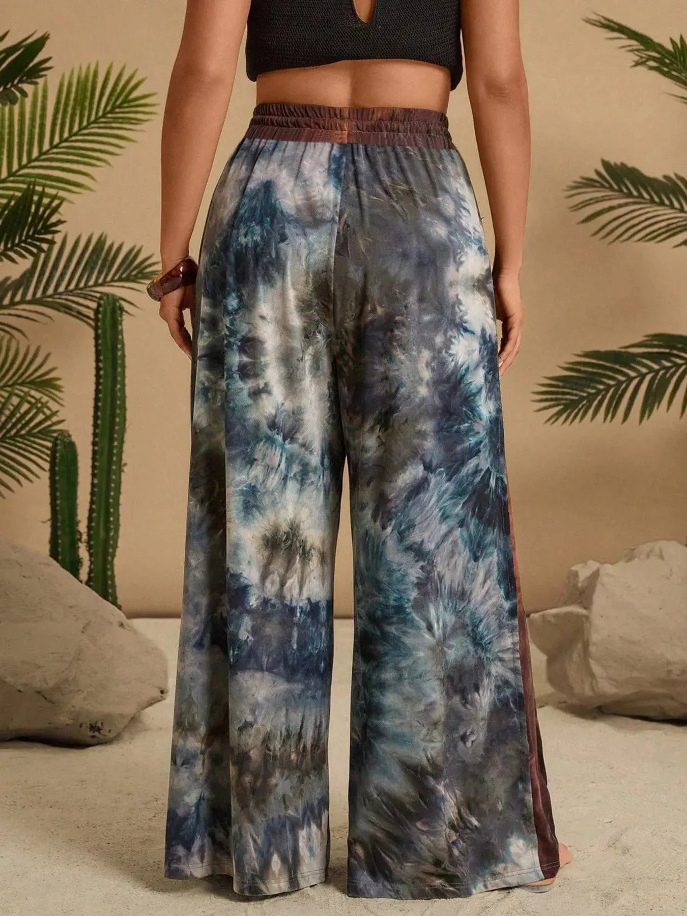 Full Size Tie-Dye Wide Leg Casual Pants Plus Size Simply Love