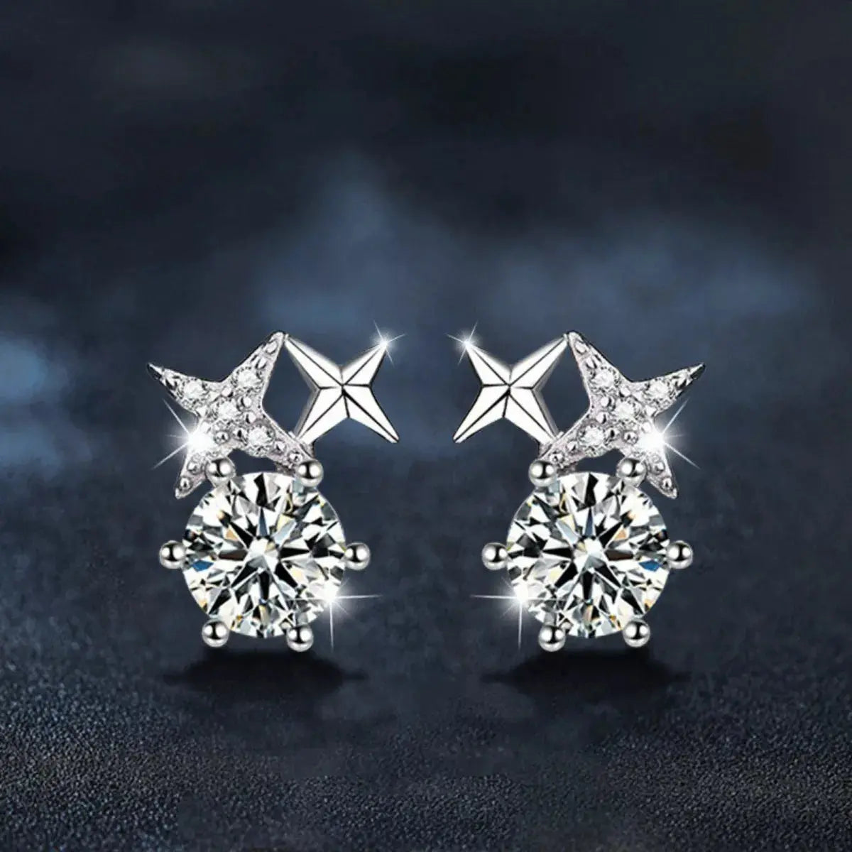 925 Sterling Silver Moissanite Stud Earrings Simply Love