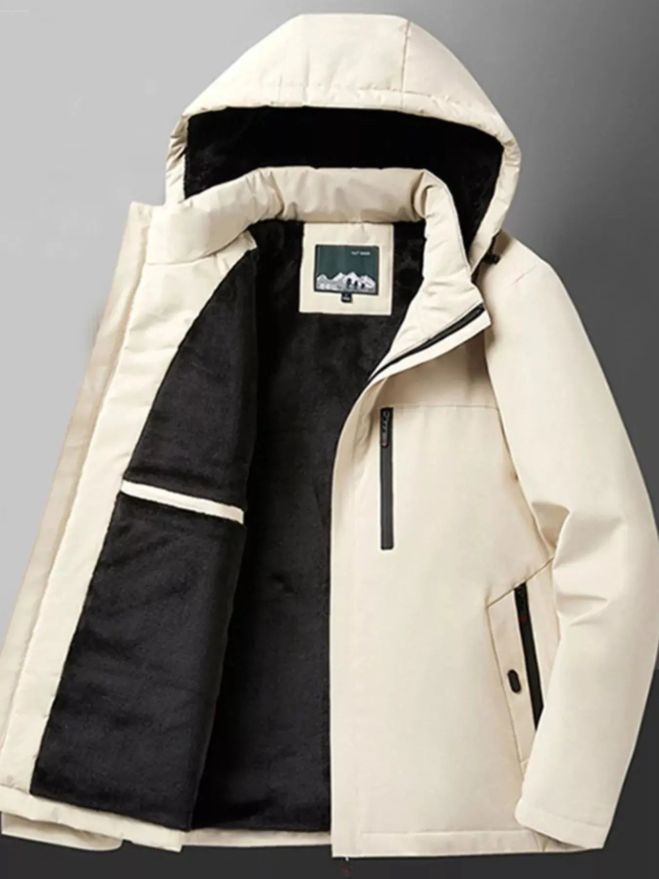 Men's Plus Size Warm Fleece Lined Hooded Winter Coat Simply Love