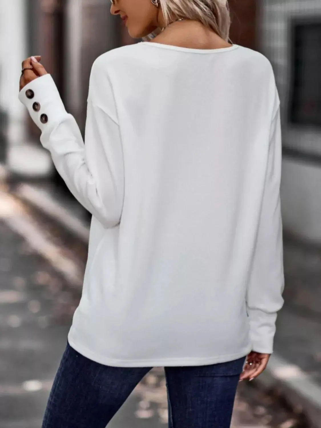 V-Neck Long Sleeve T-Shirt Simply Love