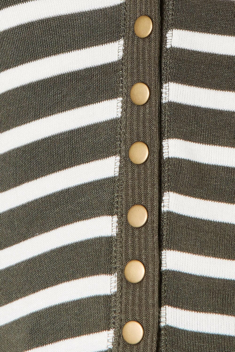 Zenana Full Size Striped Snap Down Cardigan.