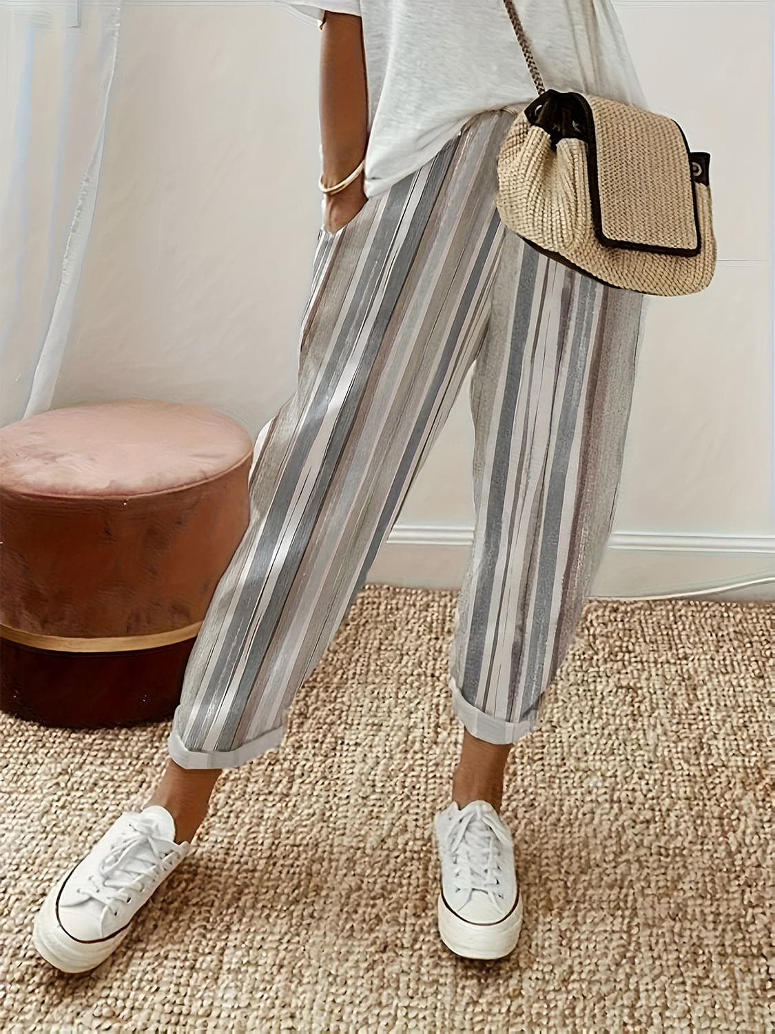 Striped Pants with Pockets.