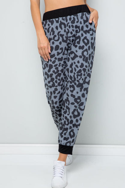 Leopard print chic full-size sweatpants for ultimate comfort