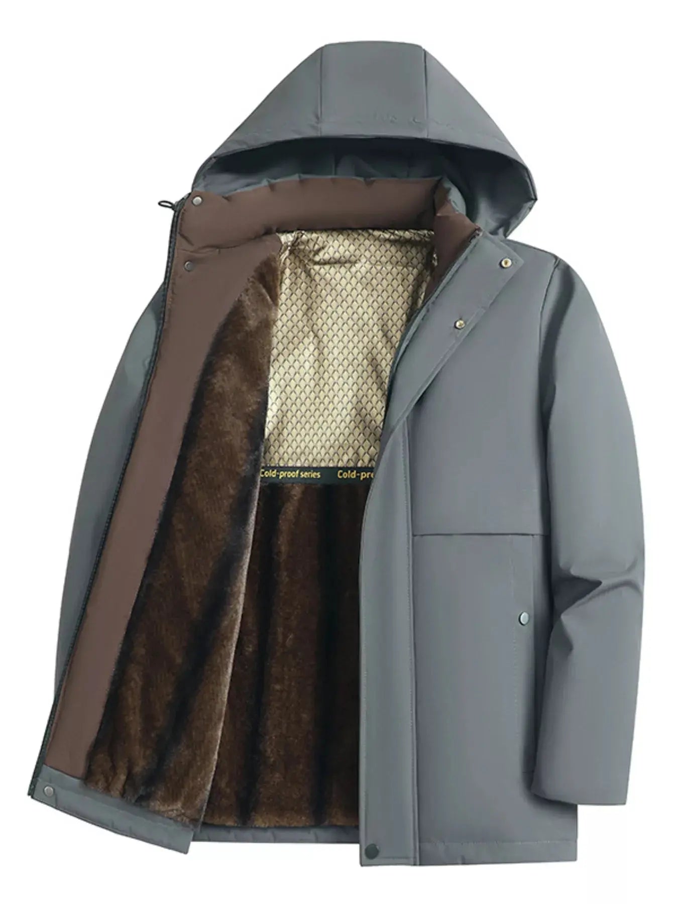 Men's Plus Size Fleece Lined Hooded Winter Coat Simply Love