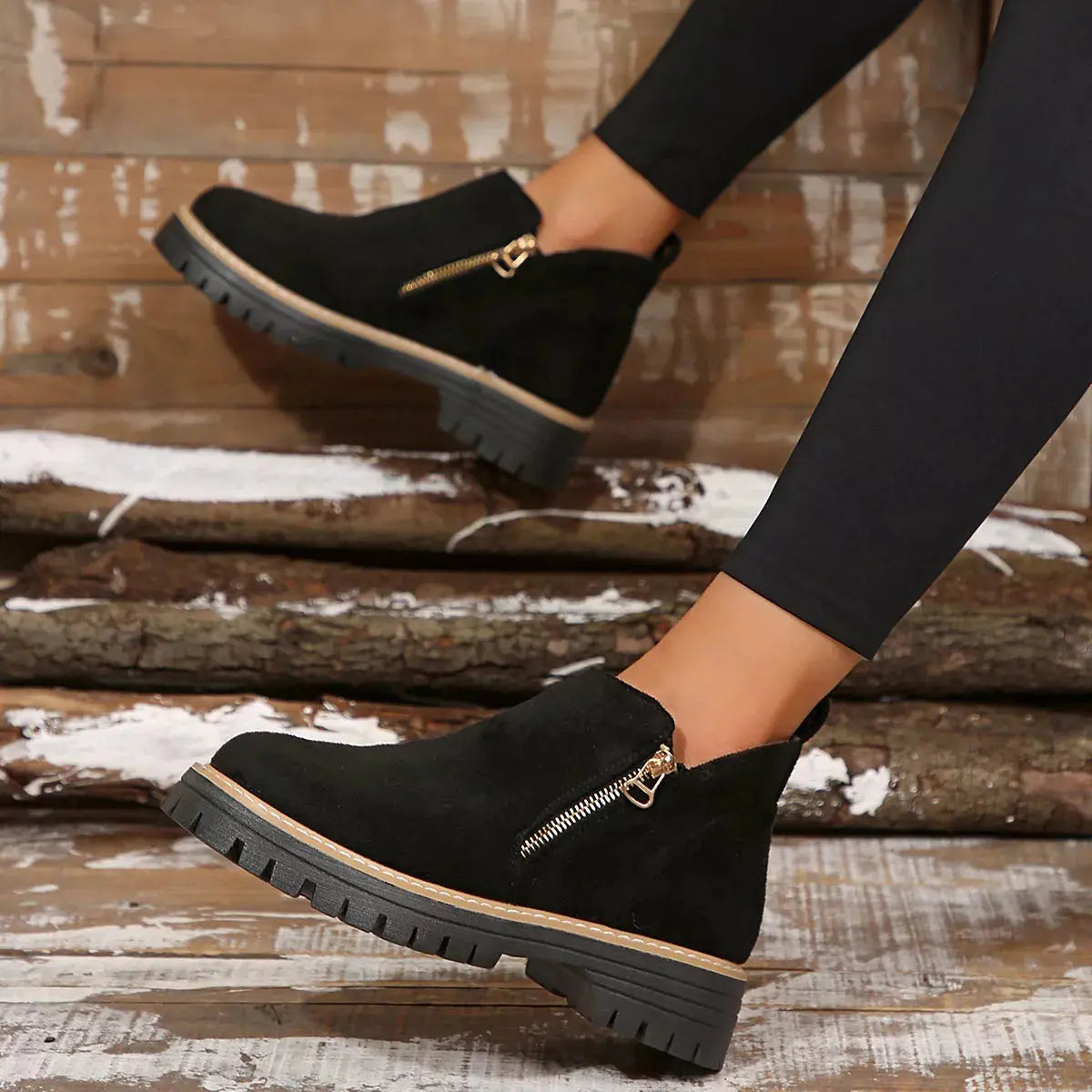 Side Zip Ankle Boots Simply Love