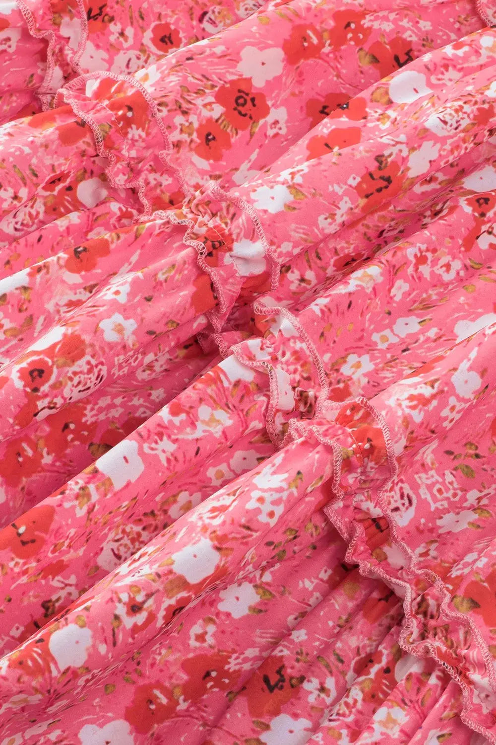 Floral Print Ruffle Tiered Mini Dress Simply Love