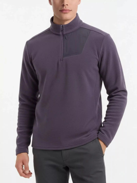Men's Plus Size Comfortable Half-Zip Sweatshirt Simply Love