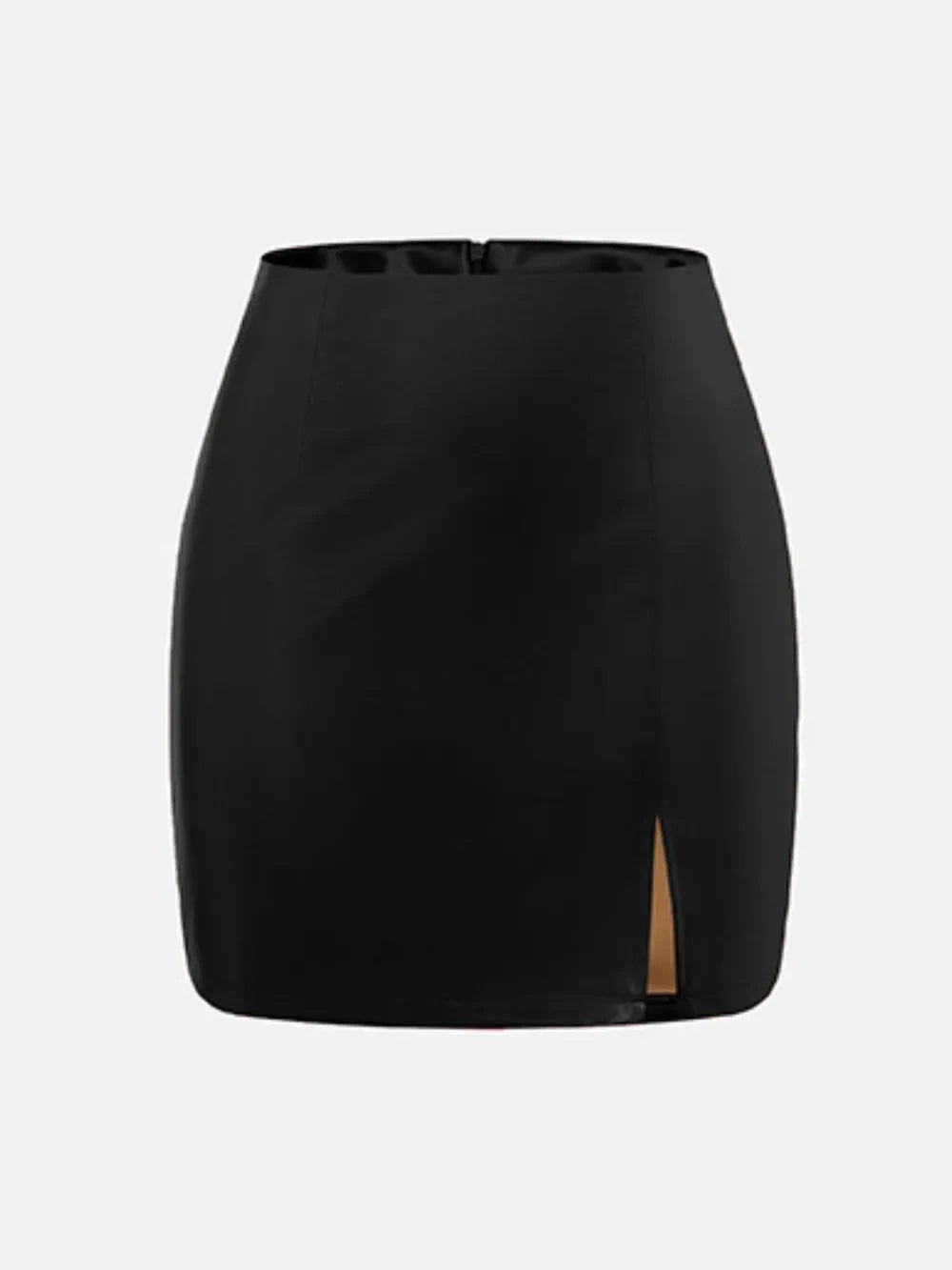 Slit Mini Skirt with Zipper Coco’s Tee Boutique