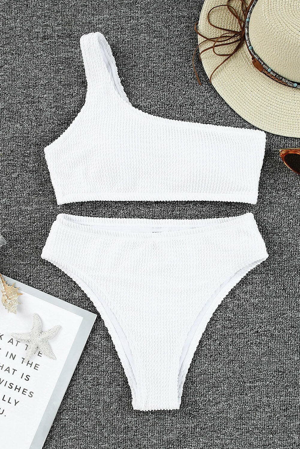 Single Shoulder Bikini Set.