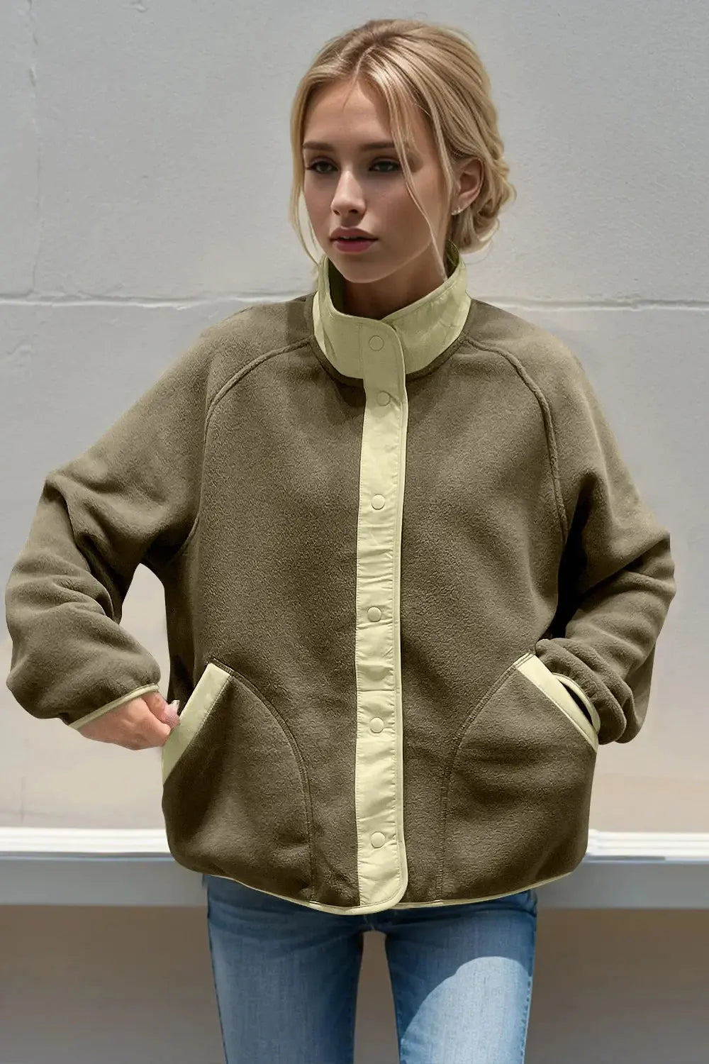 Double Take: Contrast Fleece Jacket - Love Salve