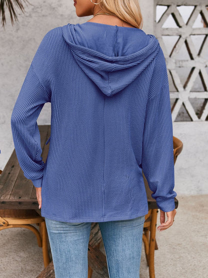 Casual dropped shoulder hoodie