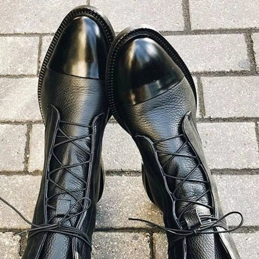 Lace-Up Leather Boots Simply Love