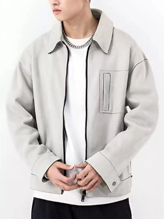 Men's Casual Lightweight Zip-Up Jacket Simply Love