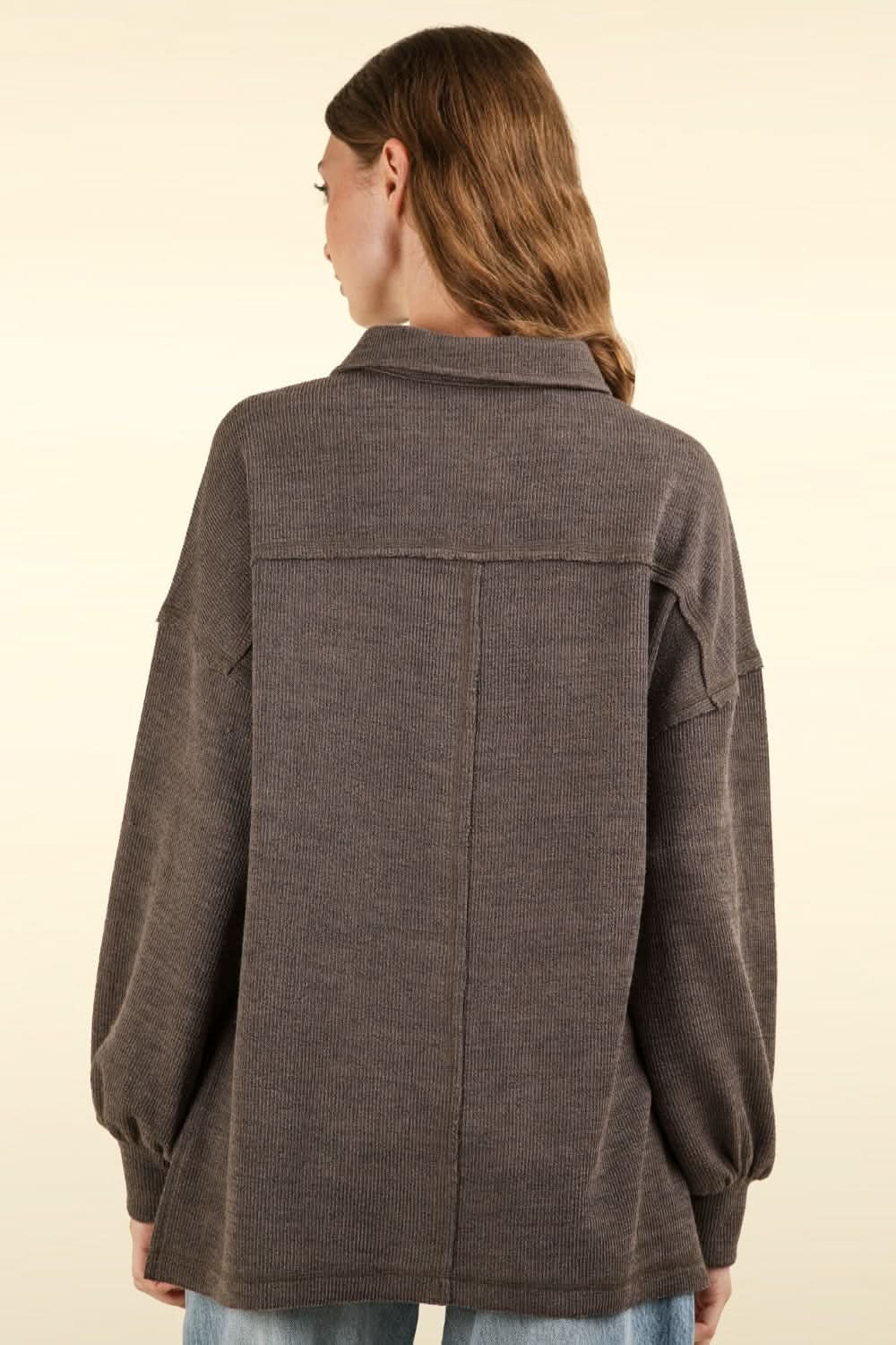 Very J collared knit top with pockets - Love Salve 