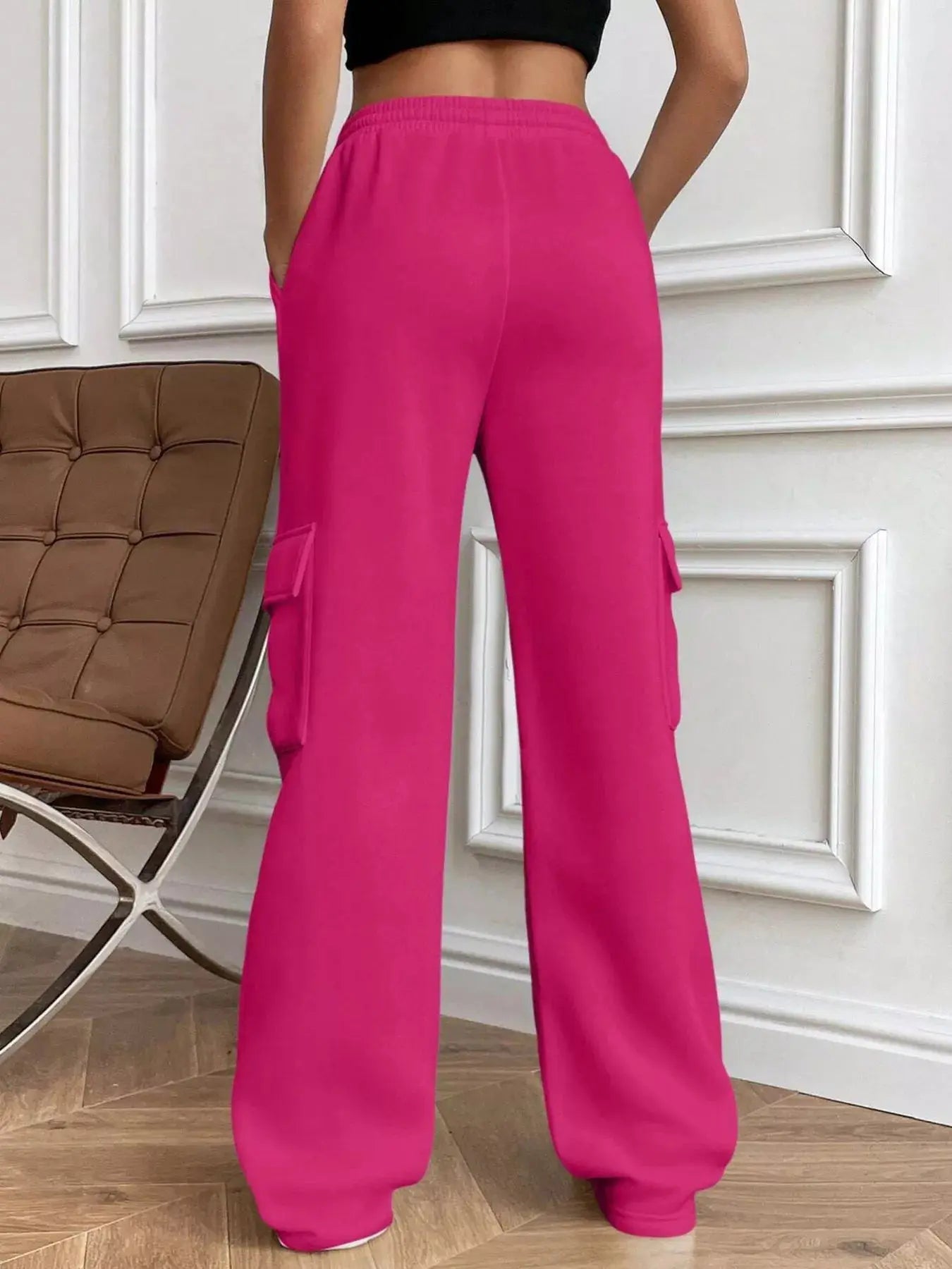 Relaxed Fit Pants with Drawstring Waist Simply Love