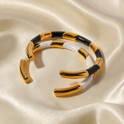 18K Gold-Plated Stainless Steel Bracelet.