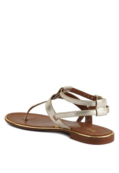 Chic Irene leather thong sandals