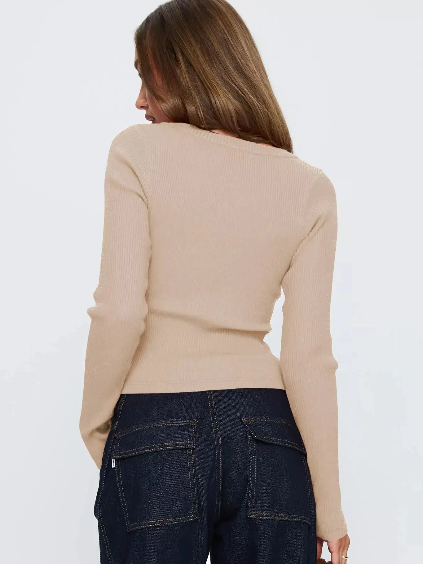 Ribbed Knit Button-Down Cardigan Simply Love