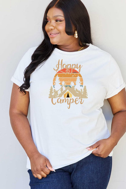 Simply Love Full Size HAPPY CAMPER Graphic T-Shirt.