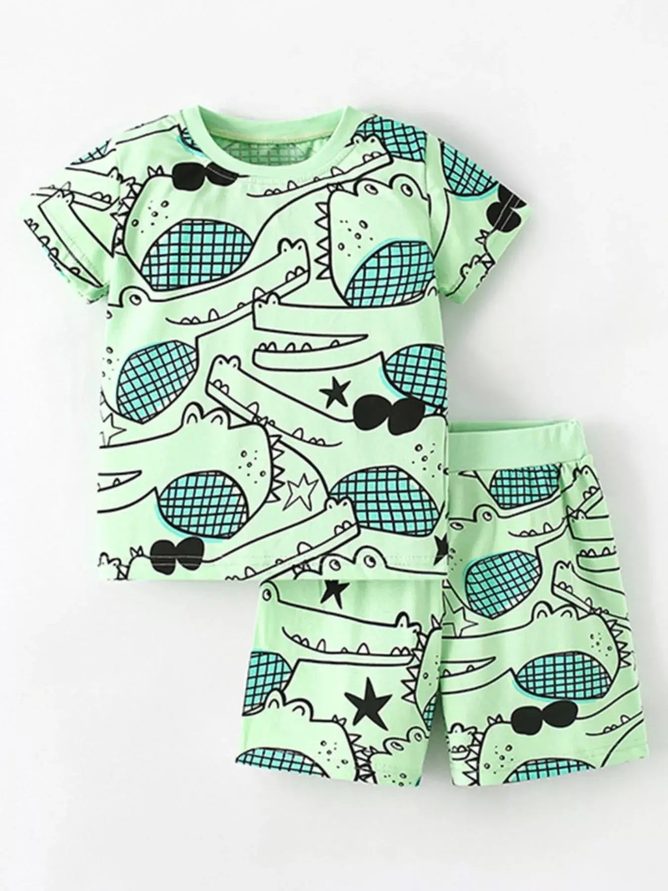 Children's Crocodile Print T-Shirt and Shorts Set Simply Love