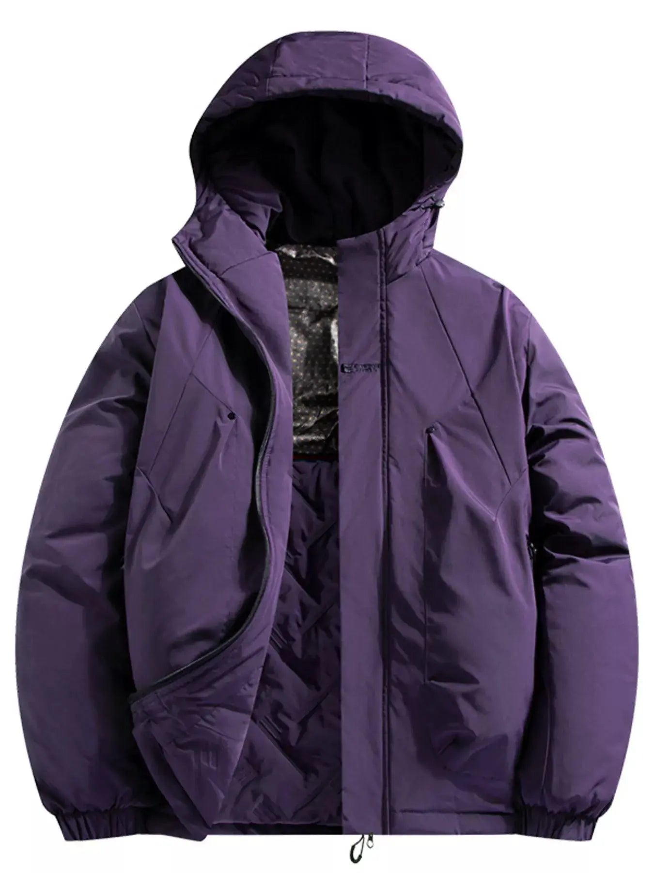 Men's Full Size Hooded Padded Winter Coat Plus Size Simply Love